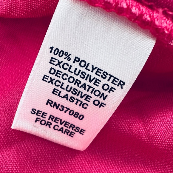 Cato Velvet Peasant Top Pink Ruffle Trim Smocked Neckline Black Tie Closure L - Picture 9 of 10